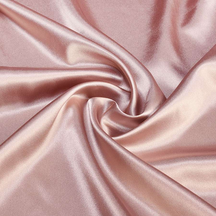 Атлас стрейч шамус рожевий с коричневим відтінком, ш.150