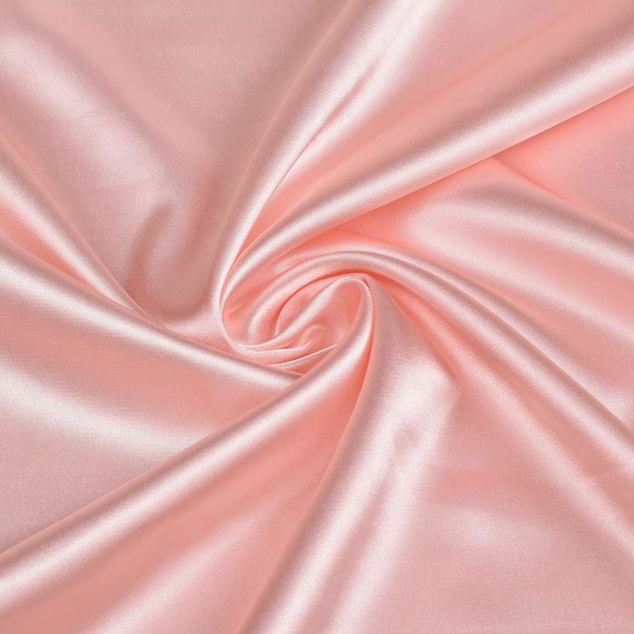 Атлас стрейч шамус рожево-персиковий, ш.150