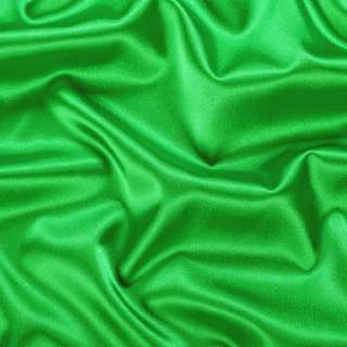 Атлас стрейч шамус зеленый яркий, ш.150