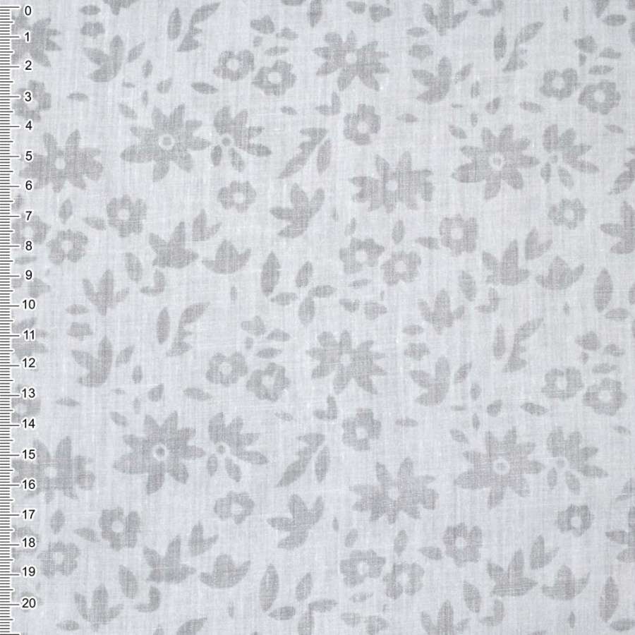 Батист деворе білий в квіти ш.150