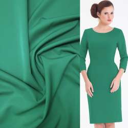 Ткань костюмная бистрейч зеленая ш.150