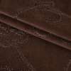 Мікровельвет темно-коричневий, вишитий шовковою ниткою, ш.145