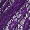 Кружевное полотно стрейч фиолетовое цветы с кругами ш.145