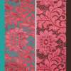Кружевное полотно стрейч ярко розовое веточка с цветами ш.150