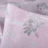 Фукра розовая с серебряными розами ш.150