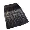 Жаккард фукра черная, серый купон (юбка резинка 20 см), ш.120