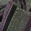 Твид фиолетовый с черно-зелеными полосками ш.150