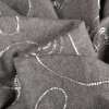 Ткань костюмная серая с настроченной серебристой тесьмой, ш.150