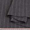 Ткань костюмная с шерстью серая в двойную белую полоску ш.151