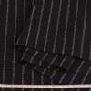 Тканина костюмна з шерстю чорна в подвійну білу смужку ш.153
