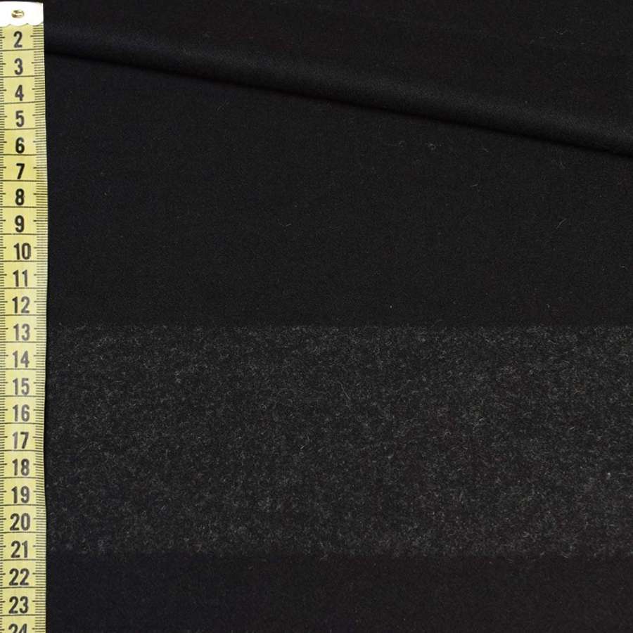 Кашемир черный, темно-серая полоска, раппорт 86см, ш.153