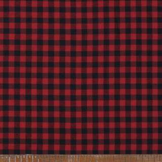 Шотландка в черно-красную клетку 1см, ш.145