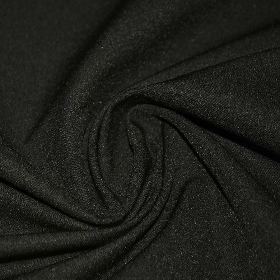 Коттон стрейч костюмный черный с коричневым оттенком ш.150