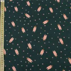 Котон з ворсом морська хвиля, рожеві ведмедики, зірочки, ш.150