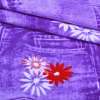Котон стрейч фіолетовий з ромашками і джинсовими кишенями, ш.150