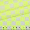 Коттон стрейч бежевый в ультра-желтые квадраты 1,5см ш.145