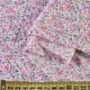 Коттон* белый в мелкие розовые, серые, сиреневые цветы, ш.145