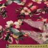 Лен фиолетовый в розовые цветы, бабочки, ш.147