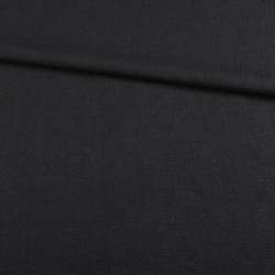 Льон костюмний з дрібними штрихами чорний ш.145