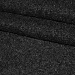 Лоден букле крупное пальтовый черный, ш.150