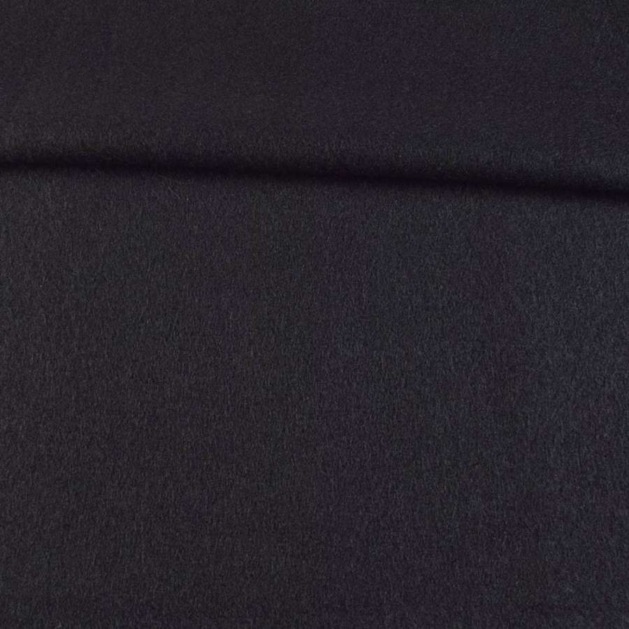 Лоден мохер пальтовый черный, ш.165