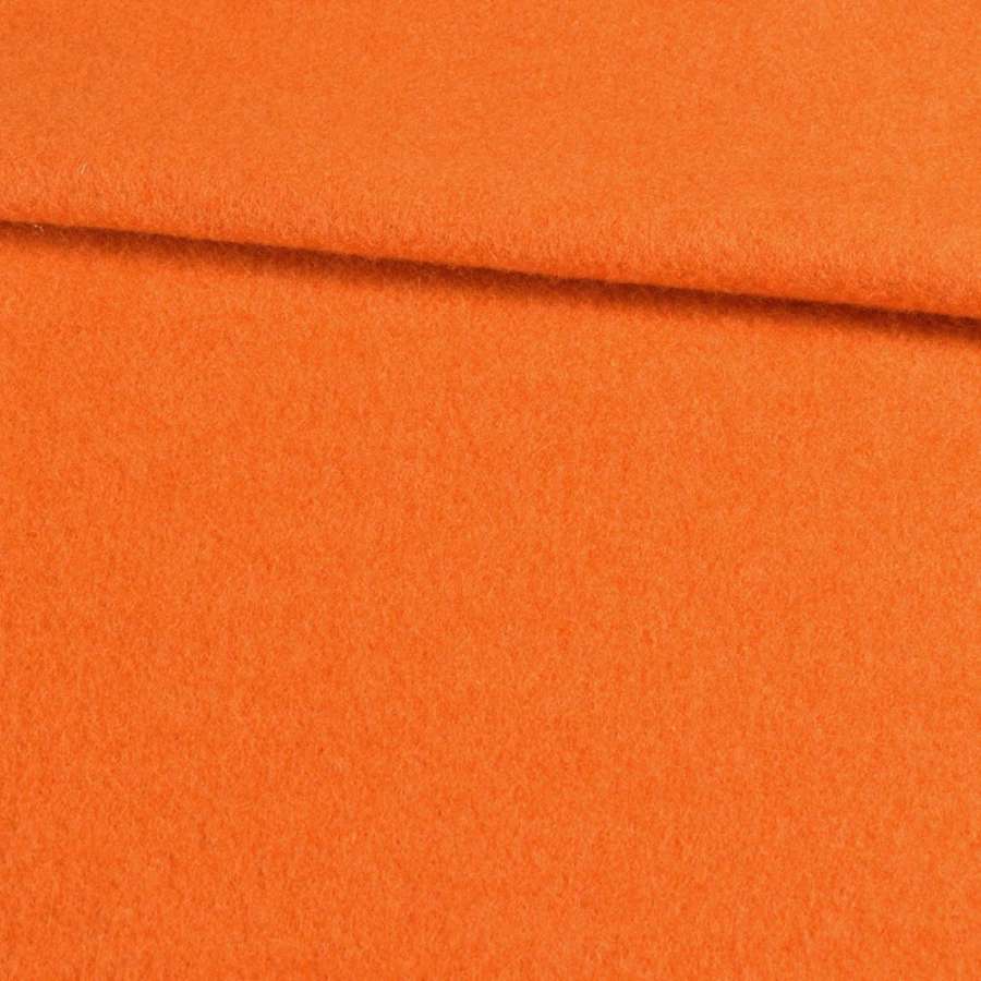 Лоден мохер пальтовый оранжевый, ш.155