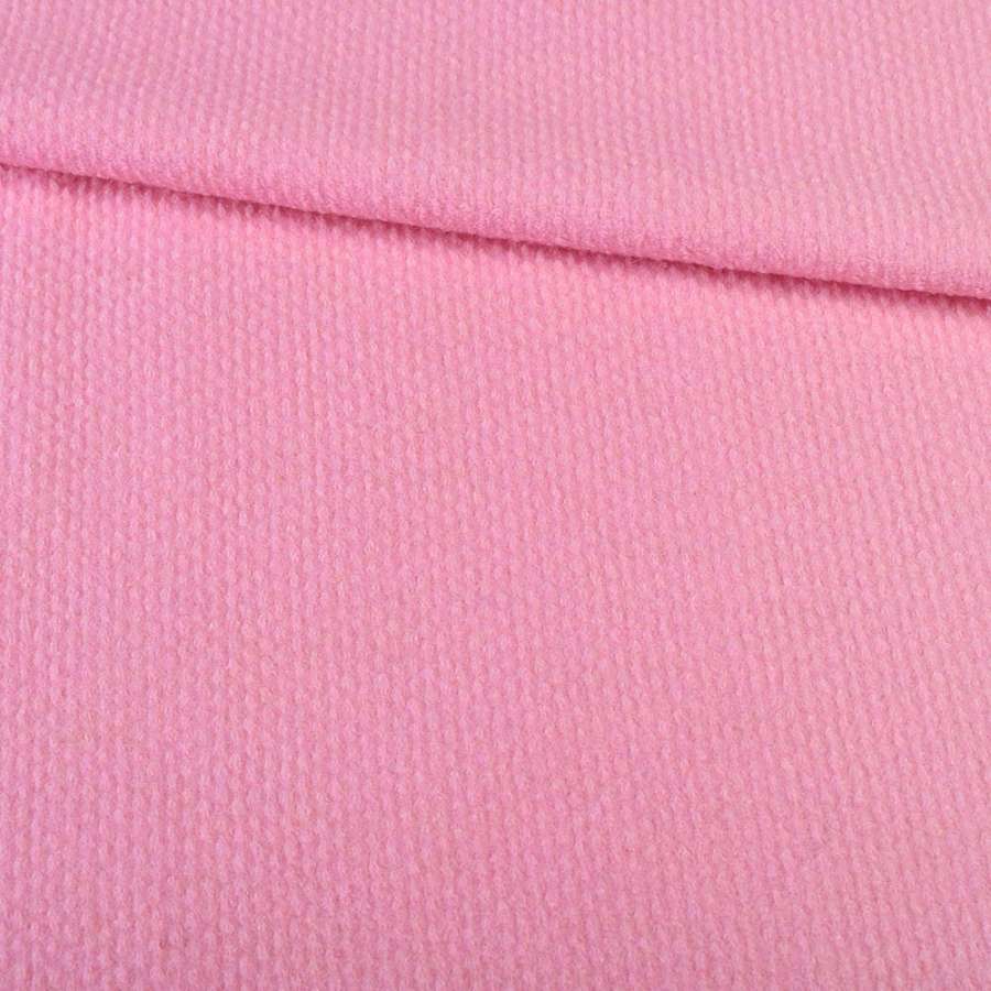 Лоден букле пальтово-костюмний фактурна смуга рожевий, ш.153