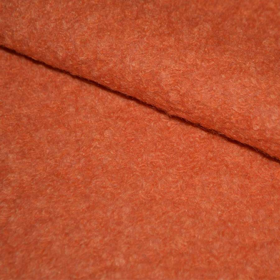 Лоден букле крупное пальтовый морковный (оттенок светлее), ш.152