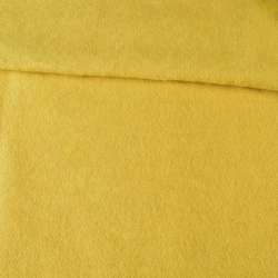 Лоден мохер диагональ пальтовый  желтый, ш.160