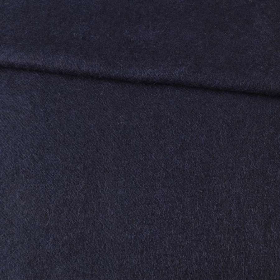 Лоден мохер диагональ пальтовый синий темный, ш.155
