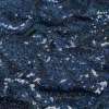 Паєтки сині голограма блискучі, настрочені хвилею на сітці, ш.130
