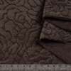 Пальтова тканина з ворсом стриженим троянди коричнева темна, ш.147