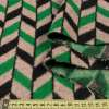 Пальтовая ткань с ворсом елочка ромбы бежевые, черные, зеленые, ш.153