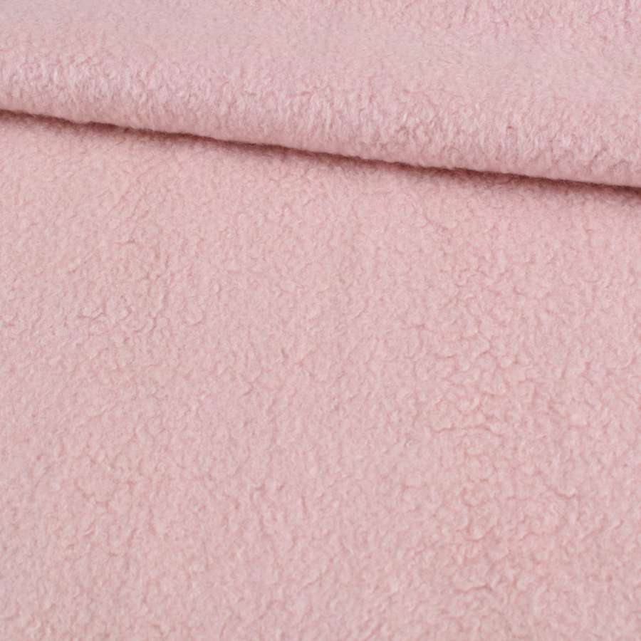 Пальтова тканина з ворсом стриженим рожева, ш.150