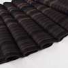 Полушерсть пальтовая с ворсом полосы бежевые, коричневые на черном фоне, ш.150