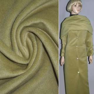Пальтова тканина з ворсом гладким гірчична ш.150