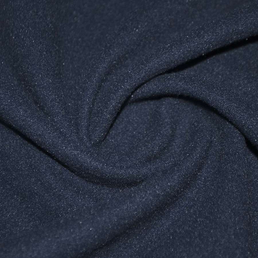 Пальтова тканина на трикотажній основі темно-синя, ш.160