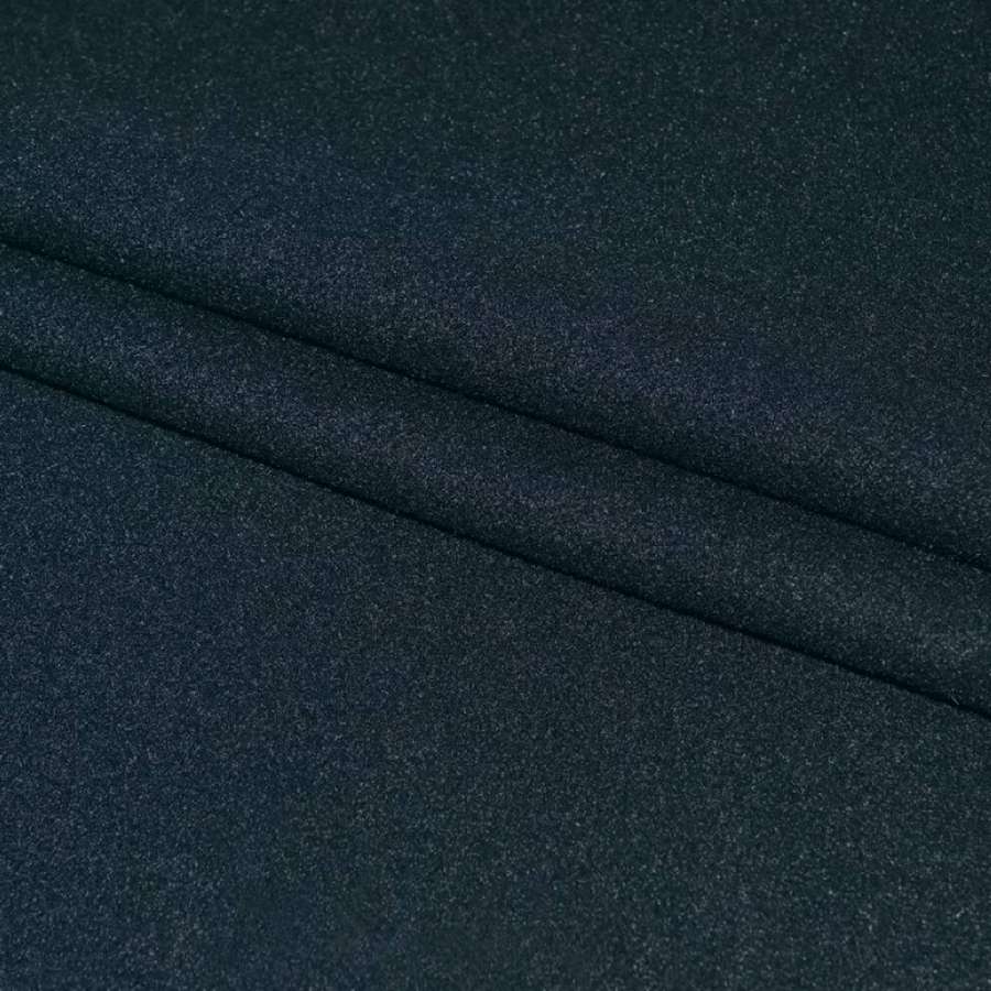 Пальтовая ткань на трикотажной основе сине-черная, ш.162