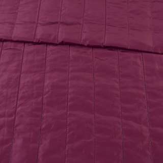 Ткань плащевая стеганая матовая полоска 5 см лиловая, ш.150