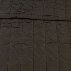 Ткань плащевая стеганая матовая полоска 5 см оливковая, ш.150