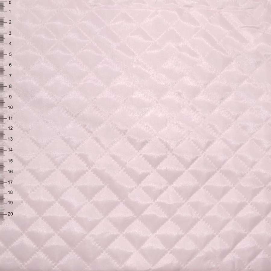 Ткань подкладочная стеганая бледно-розовая "квадрат" ш.150