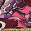 Поплин диллон молочный с розово-фиолетовым абстрактным рисунком ш.150