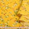 Поплін жовтий яскравий, дрібні трояндочки, ш.150