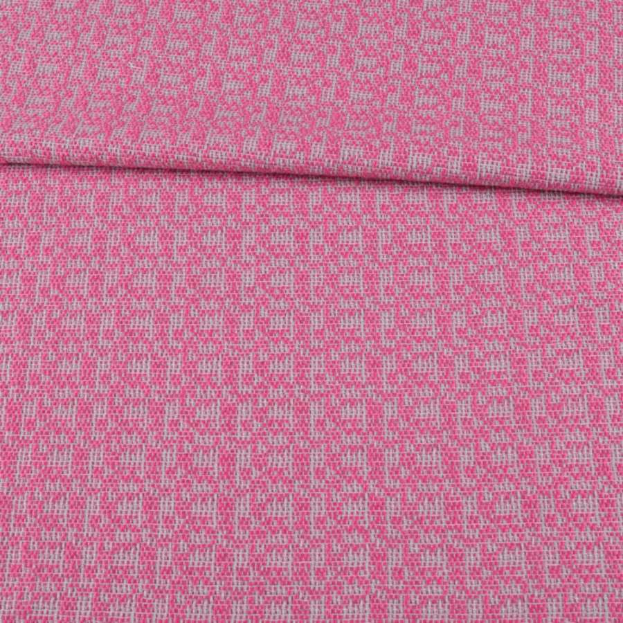 Рогожка костюмна рожево-сіра ш.150