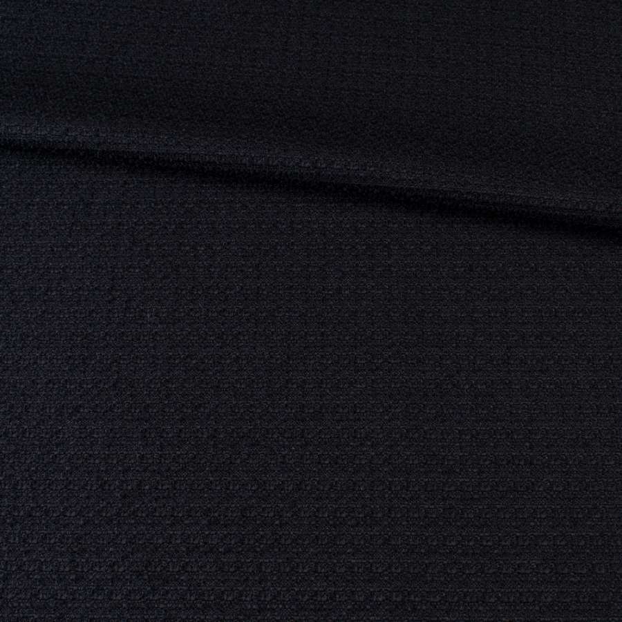 Рогожка костюмная с вискозой синяя темная, ш.150
