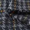 Рогожка пальтова гусяча лапка чорно-сіра з кольоровими нитками ш.150
