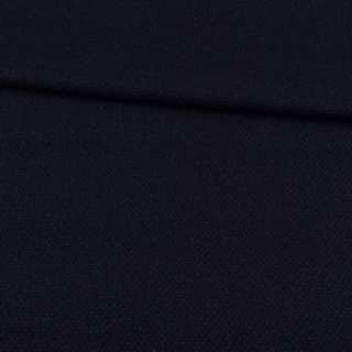 Рогожка костюмная шерстяная синяя темная ш.145