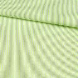 Поплін сорочковий в смужку 0,5х0,5 білу, зелену, ш.145