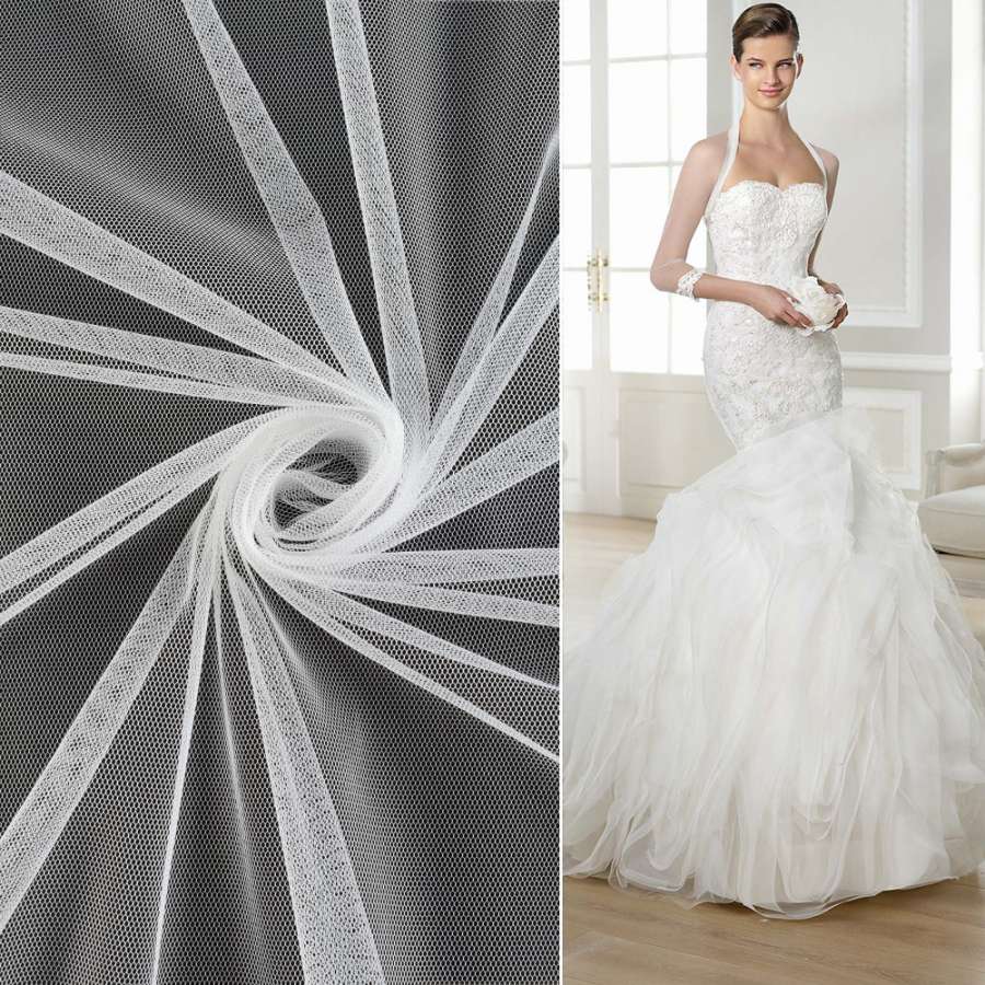 Сітка м'яка тонка біла, ш.160