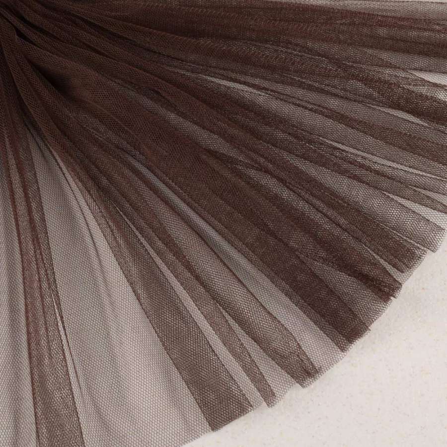 Сетка мягкая тонкая коричневая темная ш.160